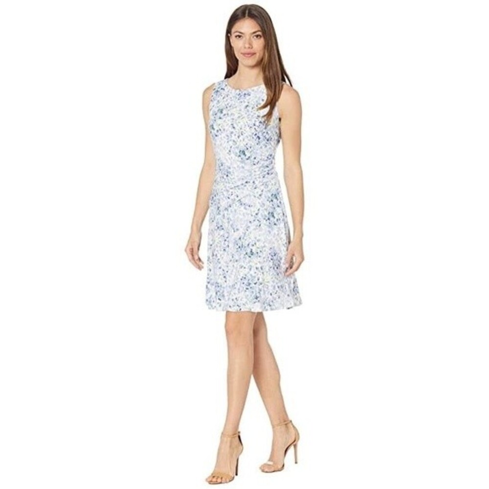 NWOT. Lauren By Ralph Lauren Black Label Floral Sleeveless Dress Size 8